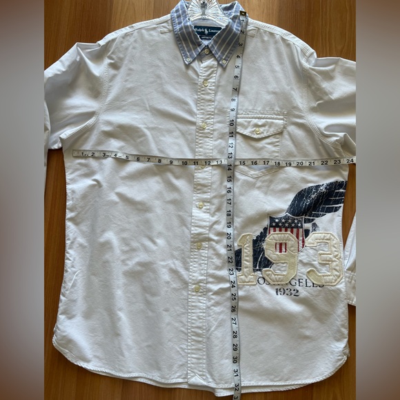 Ralph Lauren Polo Vintage Winged 1932 Oxford Button Down Shirt Size XL - Picture 3 of 9